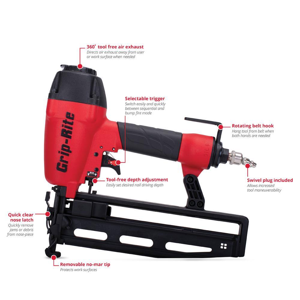 Grip-Rite 2-12 in. 16-Gauge Straight Finish Nailer GRTFN250