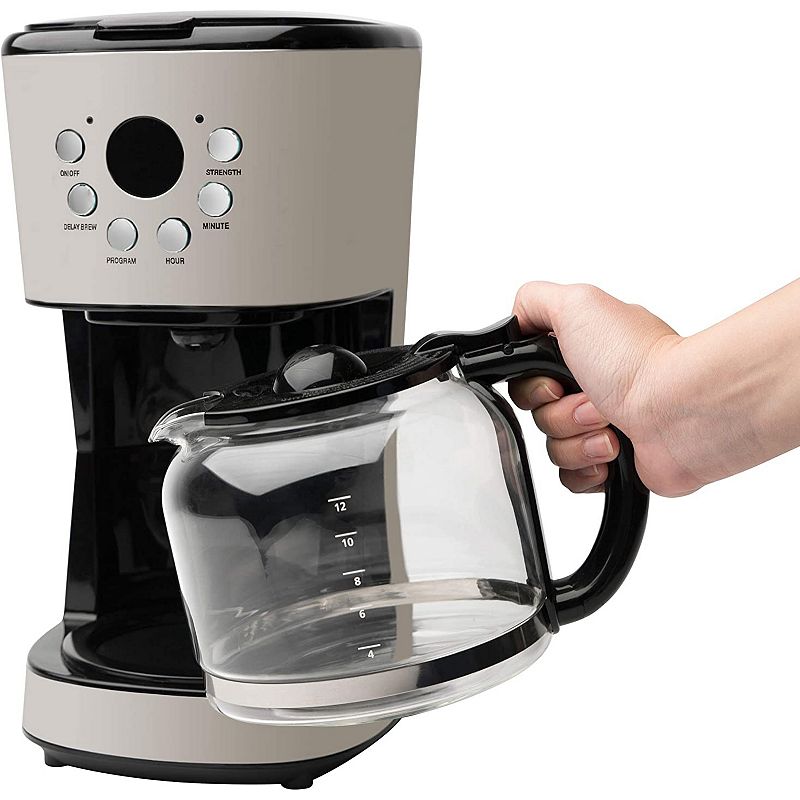 Haden Heritage 12 Cup Programmable Coffee Maker with Countertop Microwave， Putty