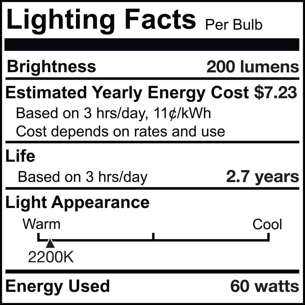 Bulbrite 60-Watt Equivalent BH with Medium Screw Base E26 in Gunmetal Finish Dimmable 2200K Incandescent Light Bulb 12-Pack 861167