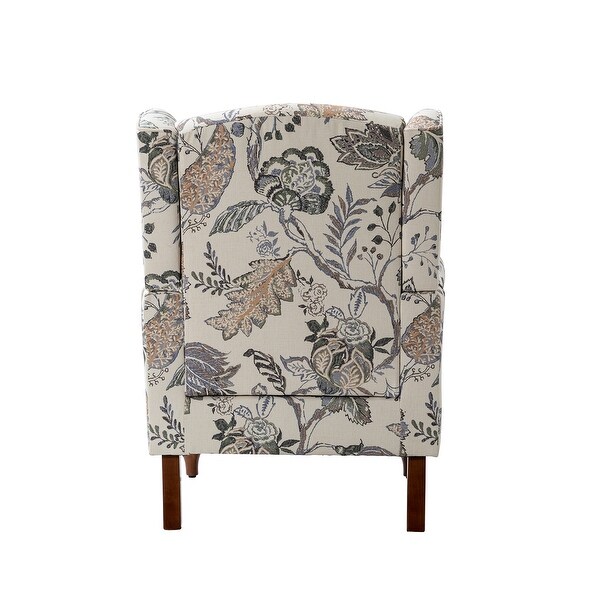 Epimethis Traditional Fabric Accent Armchair with Turned Legs by HULALA HOME