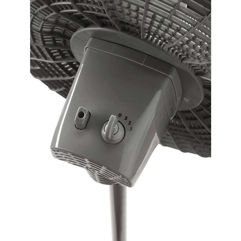 Lasko 16 in. 3 Speeds Pedestal Fan in Gray with Adjustable Height Oscillating 2524