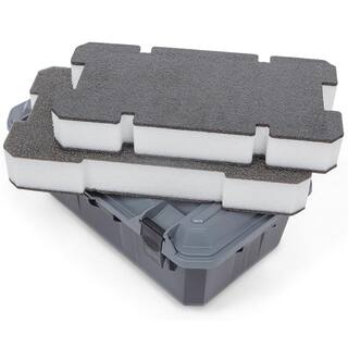 DECKED 17.5 in. Grey Crossbox Side Truck Tool Box with Customizable Foam Inserts AD33