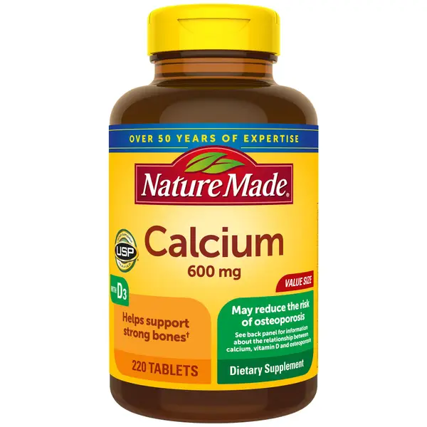 Nature Made Calcium (Carbonate) 600mg with D3 Mega Size Tabets