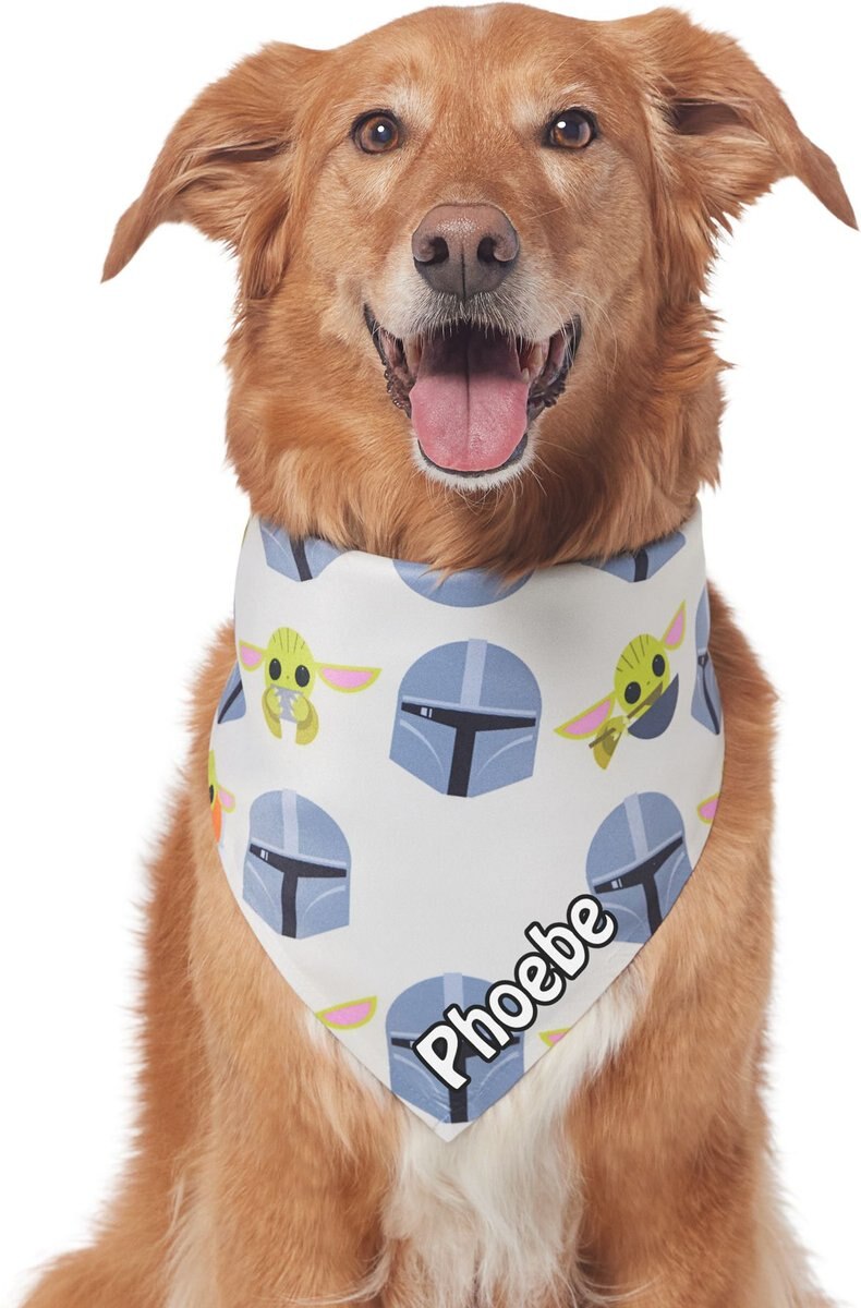 STAR WARS THE MANDALORIAN GROGU Chibi Print Personalized Dog and Cat Bandana