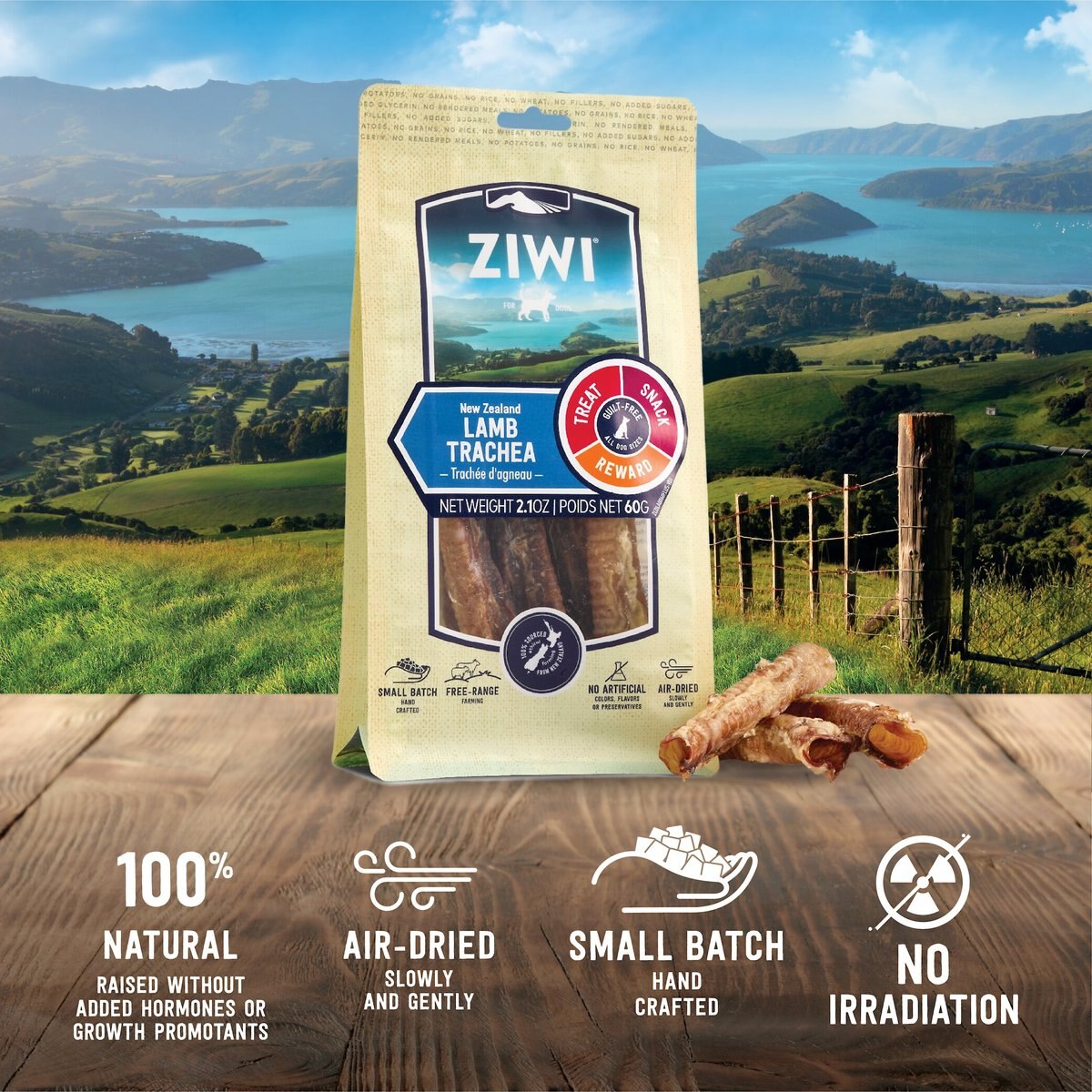 Ziwi Oral Health Air Dried Lamb Trachea Dog Chews