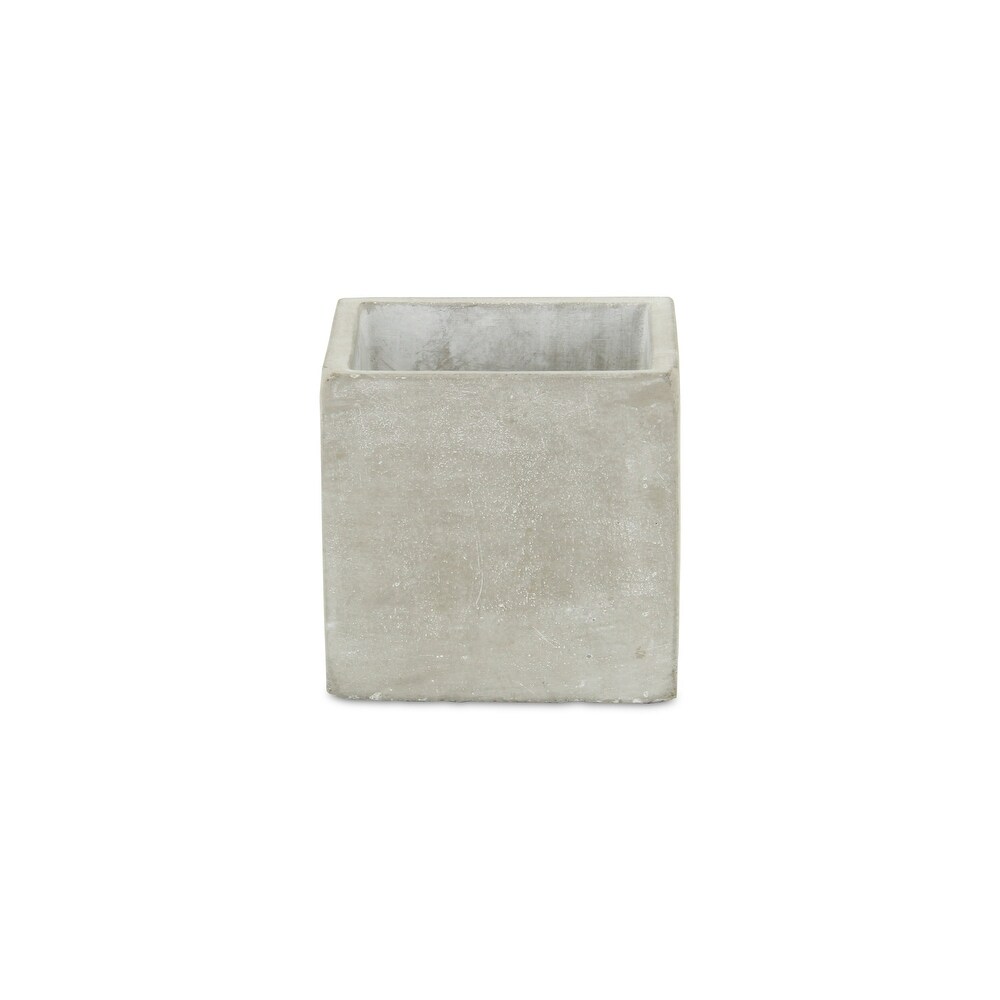 Urbanstone Gray Cement Cubic Pottery