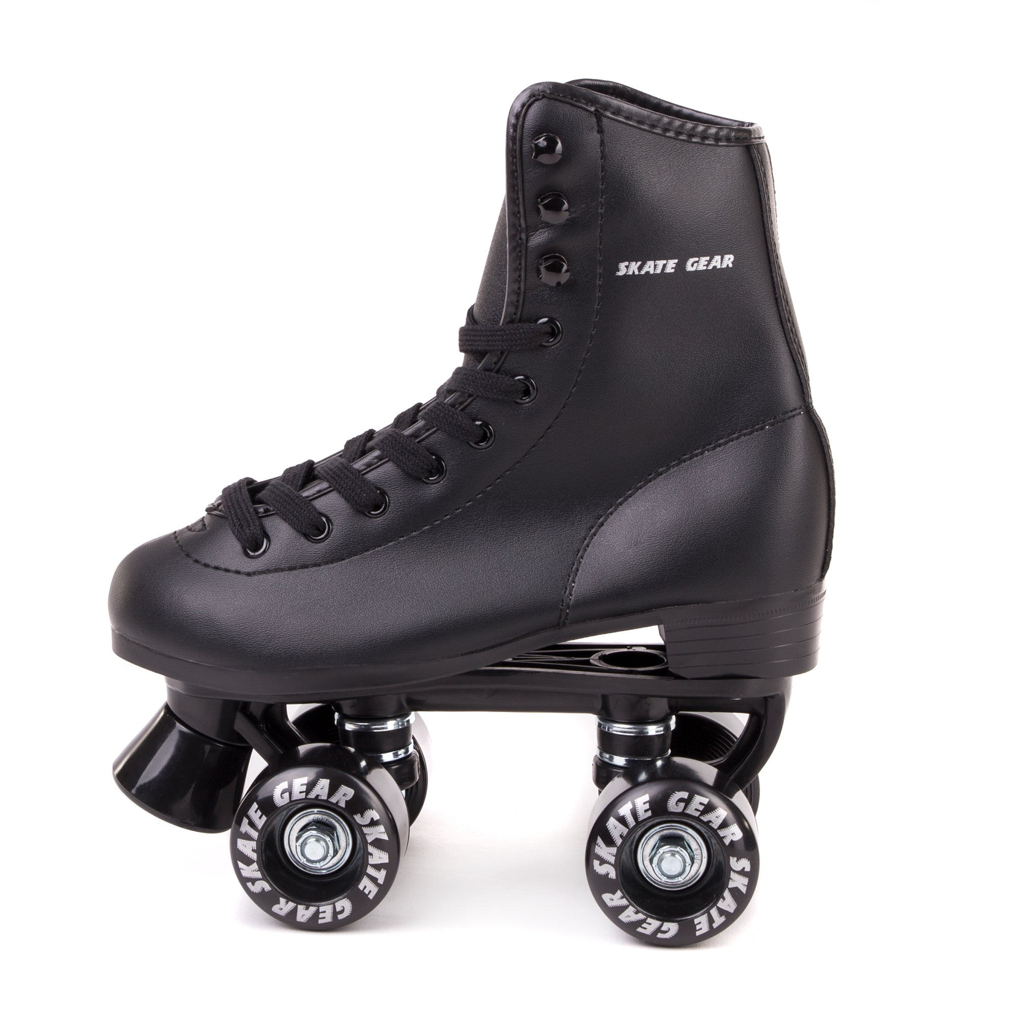 Cal 7 Soft Boot Roller Skate， Retro Fashion High Top Design in Faux Leather for Indoor and Outdoor (Black， Men's 8 / Women's 9)