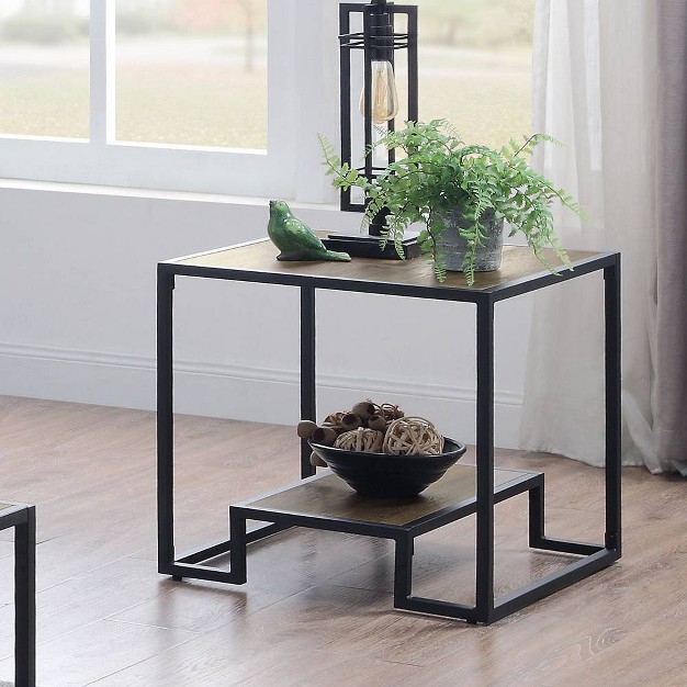 Accent Tables Rustic Oak And Black Acme Furniture