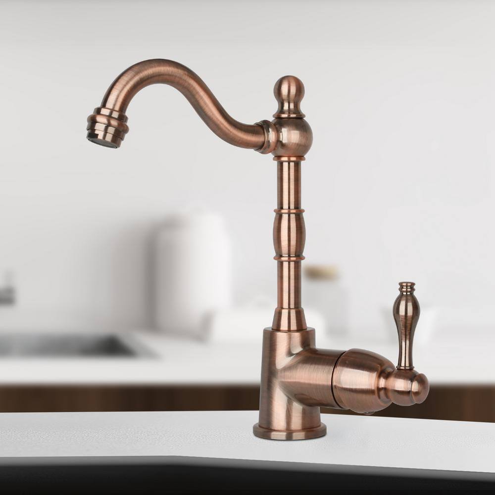 Akicon Single-Handle Deck Mounted Bar Faucet in Antique Copper AK118P1-AC