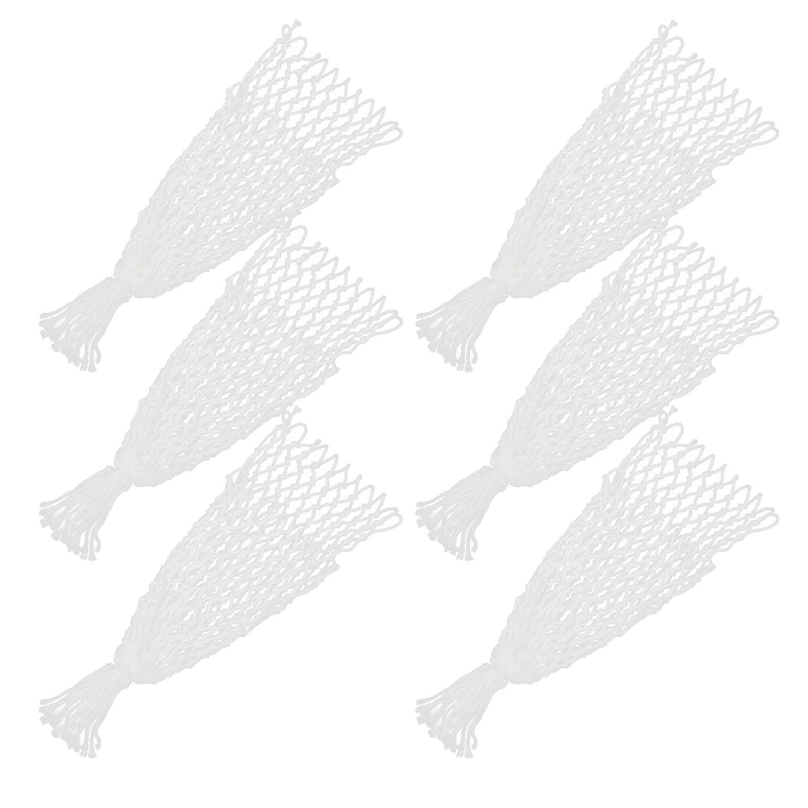 6pcs Billiards Net Pocket Cotton Mesh Bag Pool White Durable Pool Table Accessories