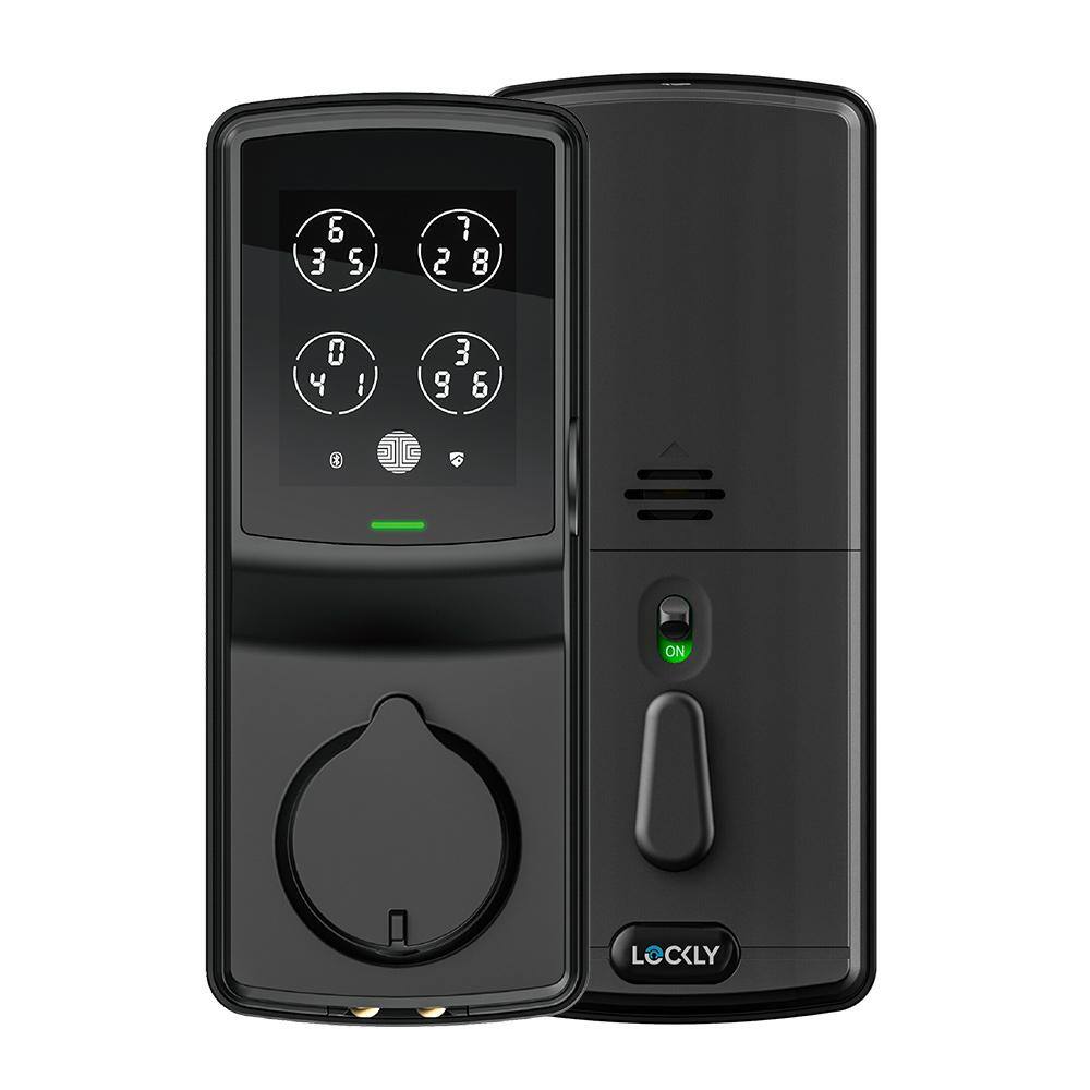 Lockly Secure PRO Matte Black Smart Lock Deadbolt with 3D Fingerprint and WiFi (Works with Alexa and Google Home) PGD 728W MB