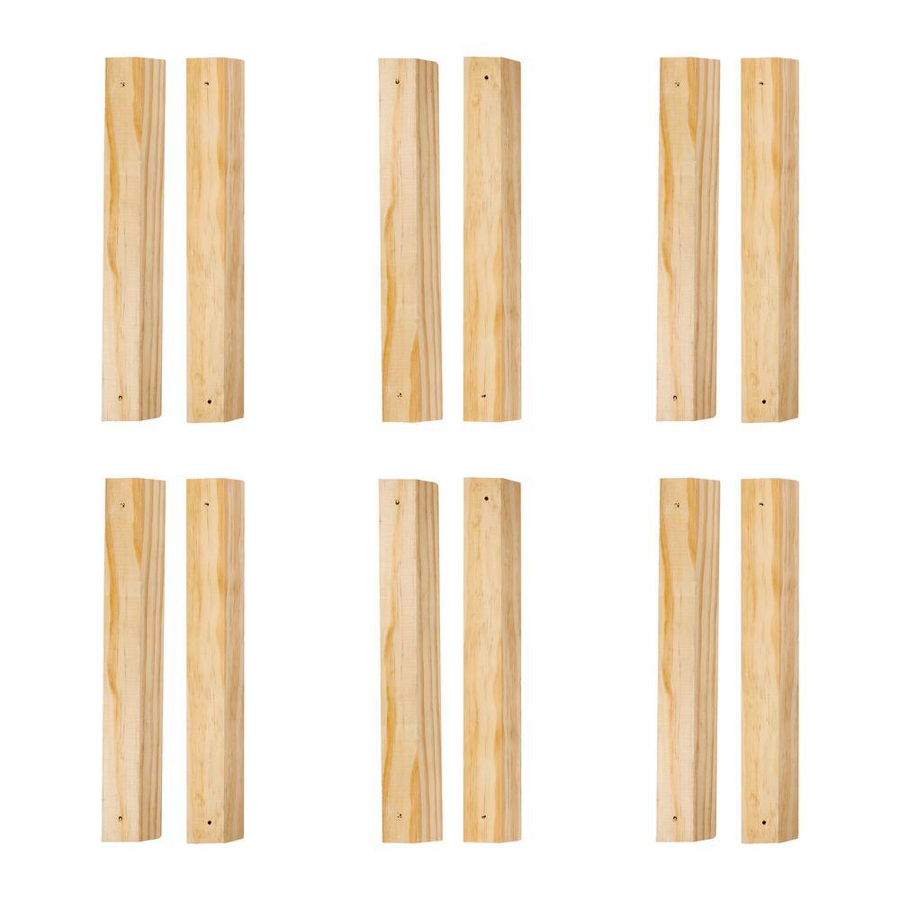 Handprint 1 in. x 2 in. x 12 in. Common Softwood Hanging Cleat Sets (6-Pack) 495074