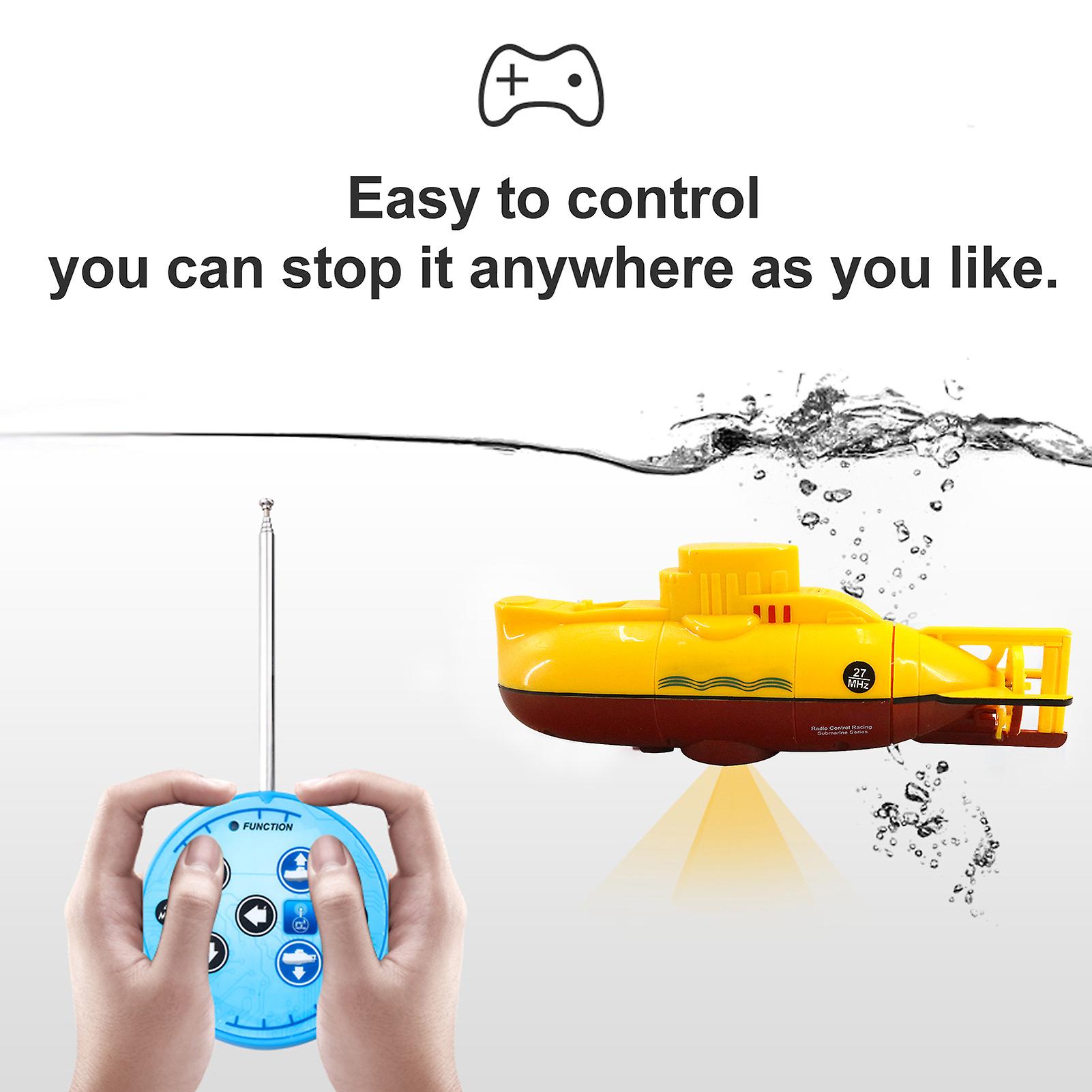 Mini Rc Submarine Remote Control Boat Waterproof Diving Toy Gift For Kids Boys And Girls New Year Gift No.246229