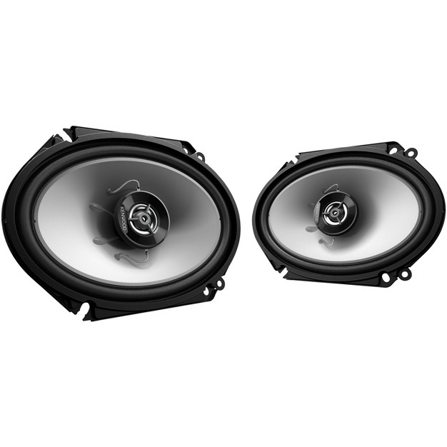 Kenwood Sport Series Kfc 6866s 6 in X 8 in 250 watt max 2 way Full range Coaxial Speakers Black 2 Pack