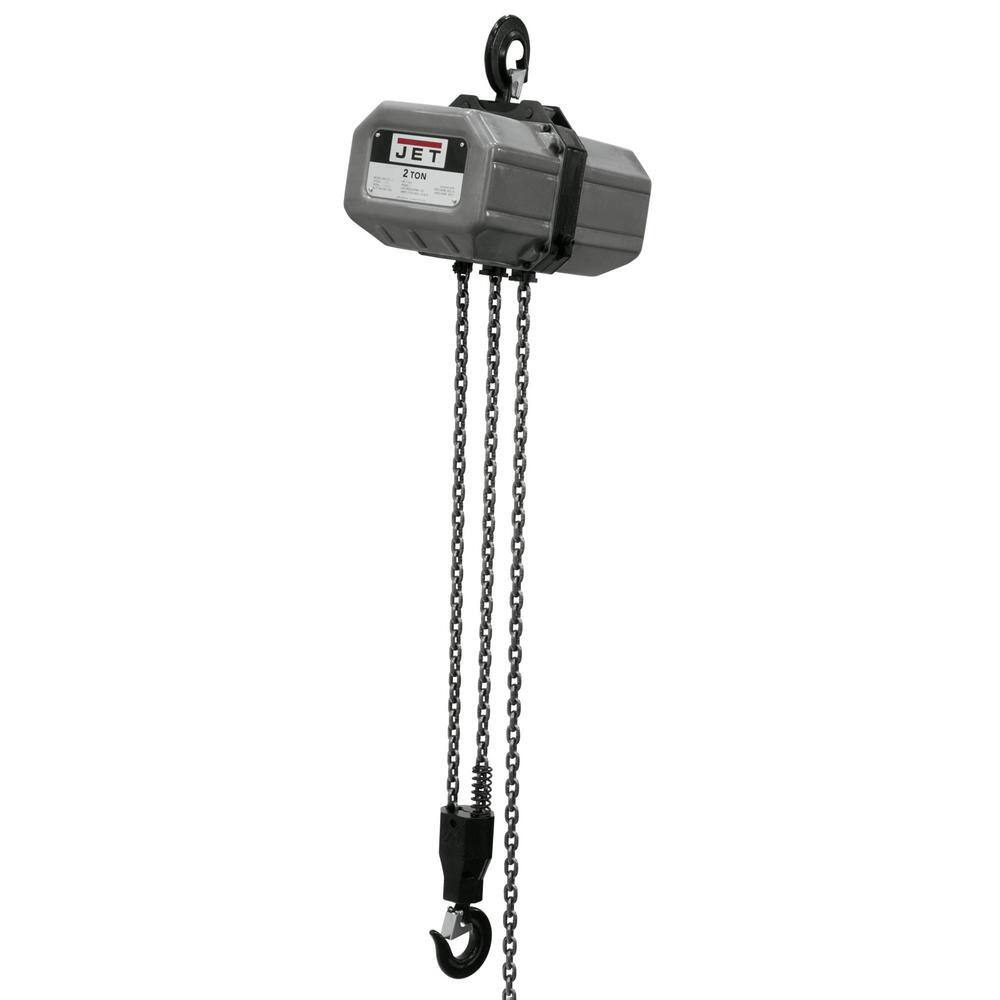 Jet 2-Ton Capacity 10 ft. Lift Electric Chain Hoist 1-Phase 115230-Volt 2SS-1C-10 211000