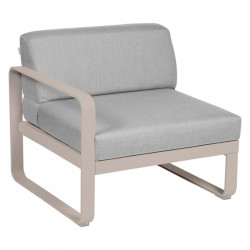 Fauteuil gauche salon de jardin modulable Bellevie FERMOB - Gris