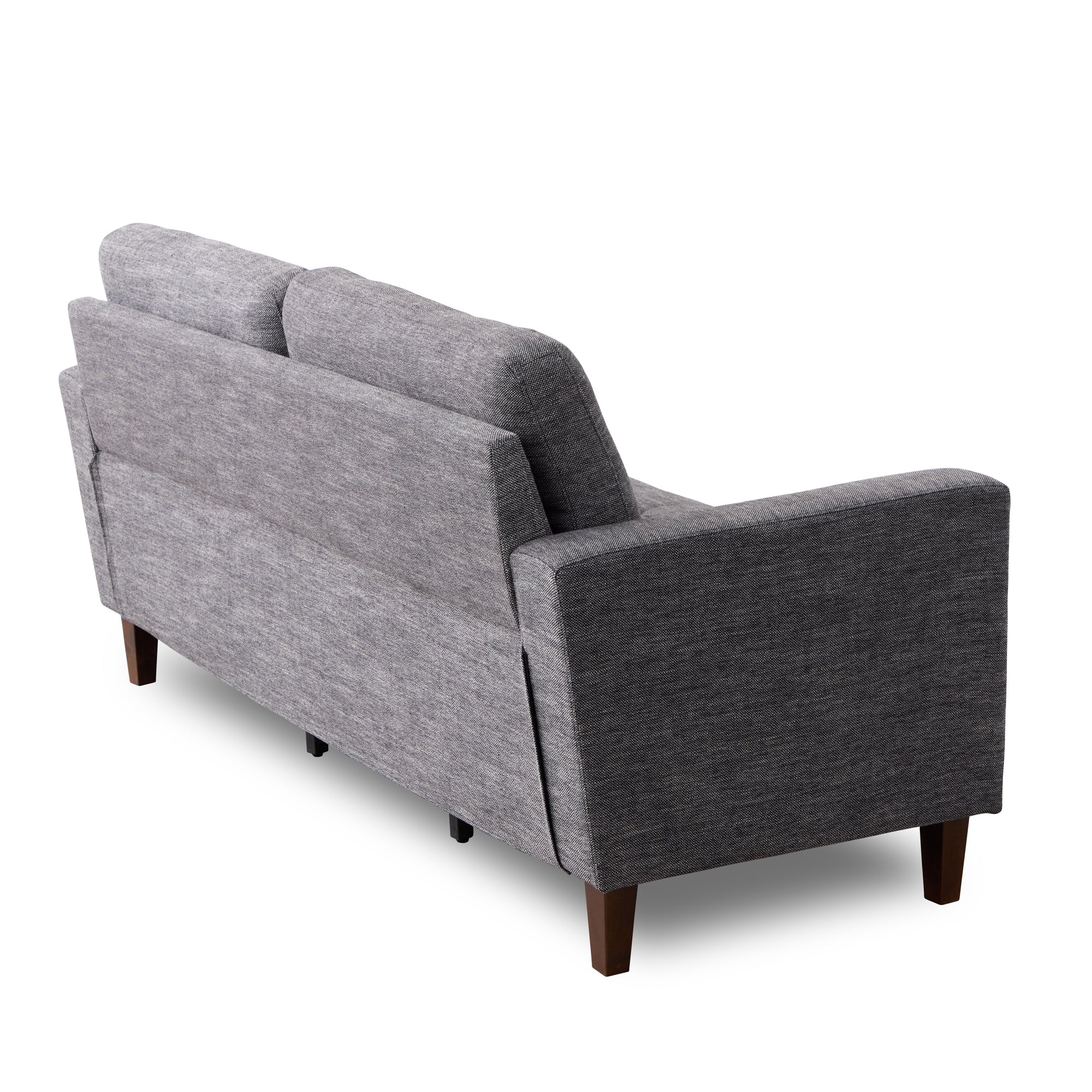 Mayview Carraway Upholstered Sofa with Tufting, Charcoal