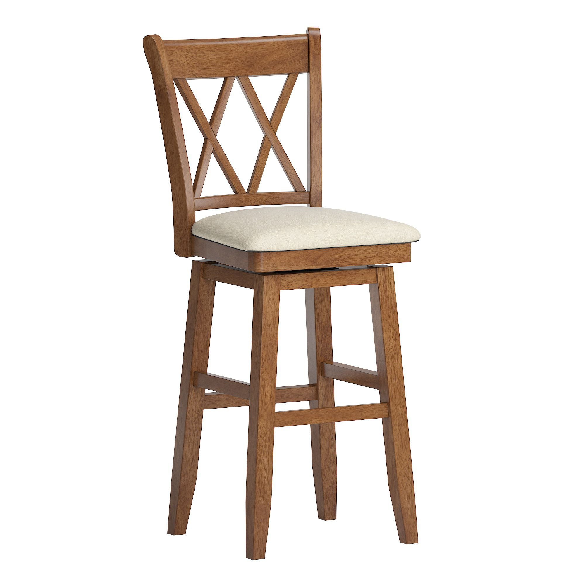 Weston Home Sheena Bar Stool with Swivel， Oak