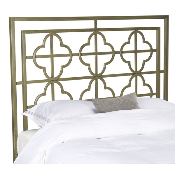 SAFAVIEH Lucina French Silver Metal Quatrefoil Headboard (Queen) - - 10328865