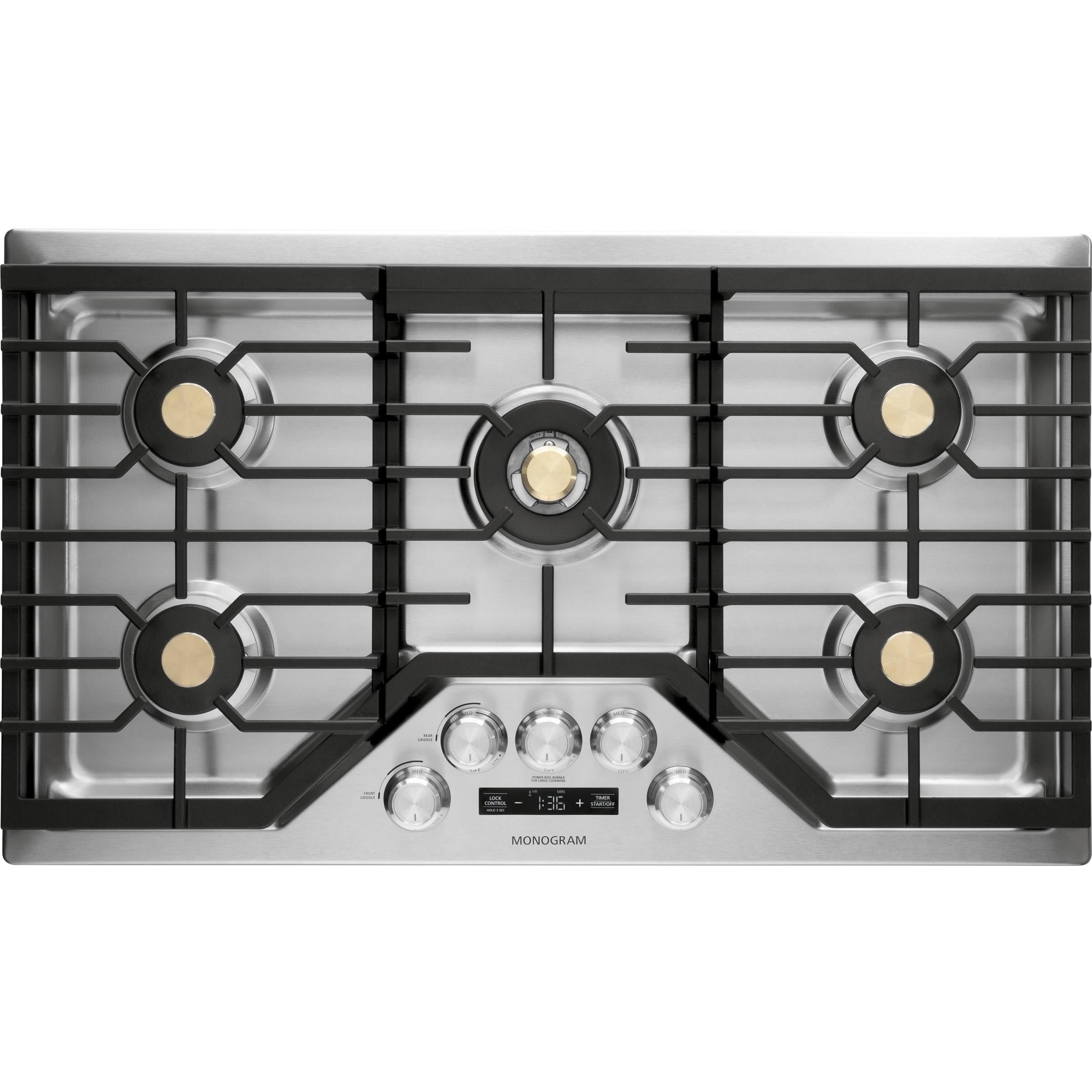 Monogram 36-inch Built-In Gas Cooktop ZGU36ESLSS