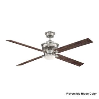 Home Decorators Collection Lincolnshire 60 in. LED Brushed Nickel Ceiling Fan with Light AM676-BN