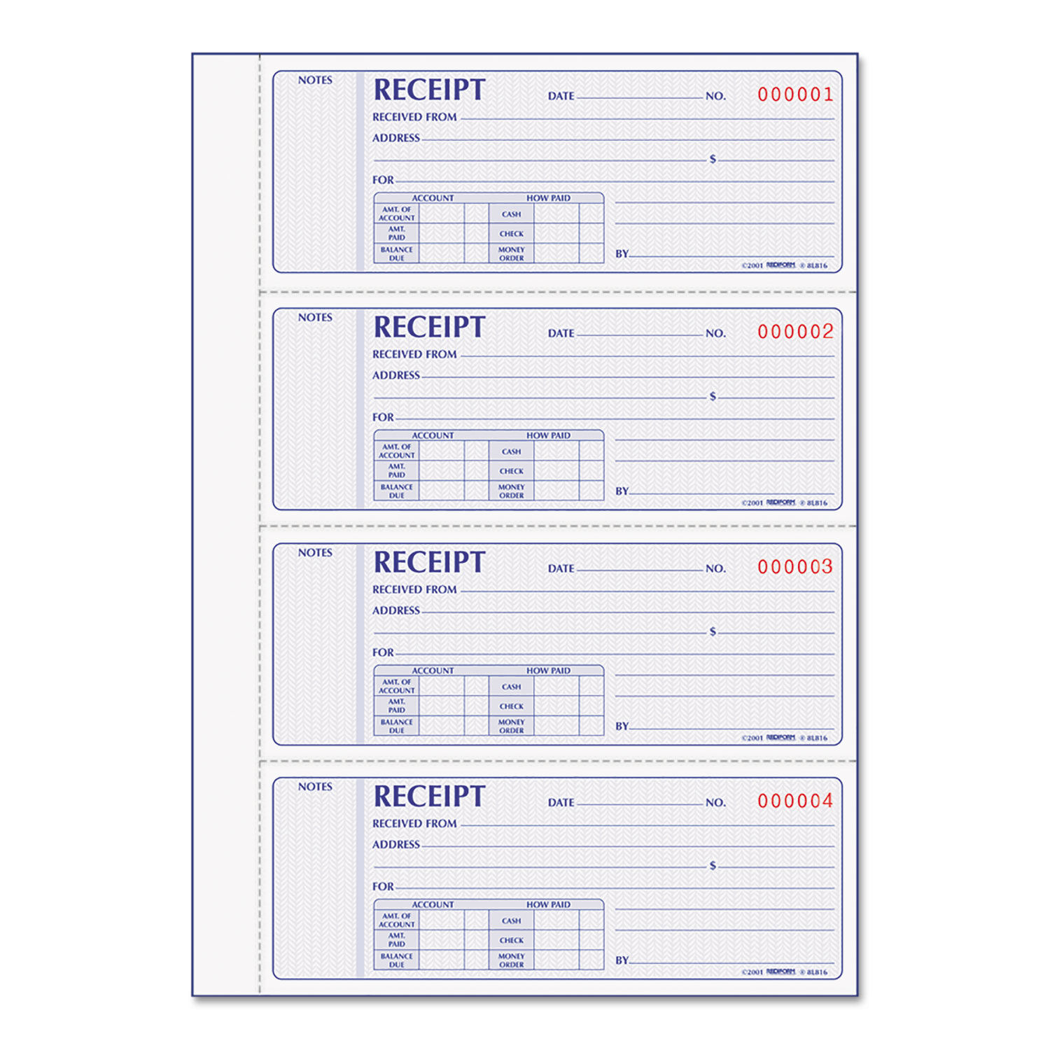 Receipt Book by Rediformandreg; RED8L816