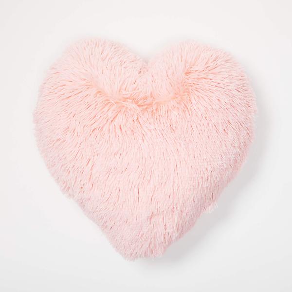 Dormify Sophia Heart Faux Fur Pillow