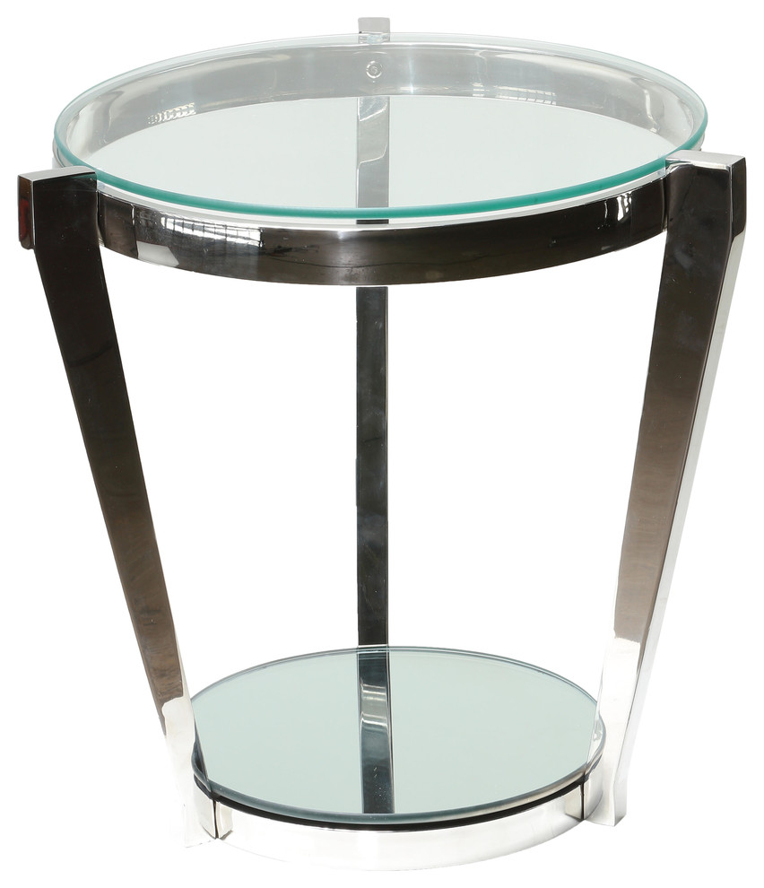 Cortesi Home Simba Double Shelf End Table  20 quot  Contemporary   Side Tables And End Tables   by CozyStreet  Houzz