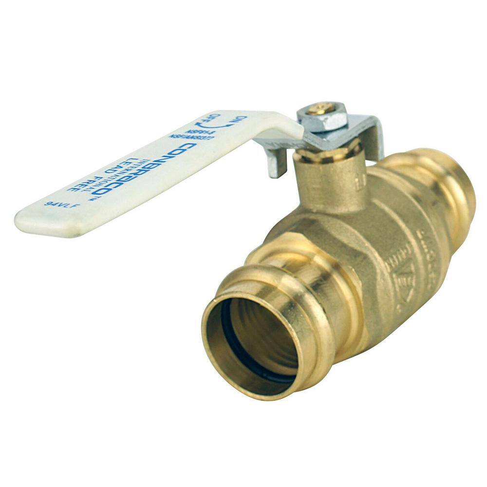 Apollo 1 in. Brass Press x Press Full Port Ball Valve 94VLF10501A