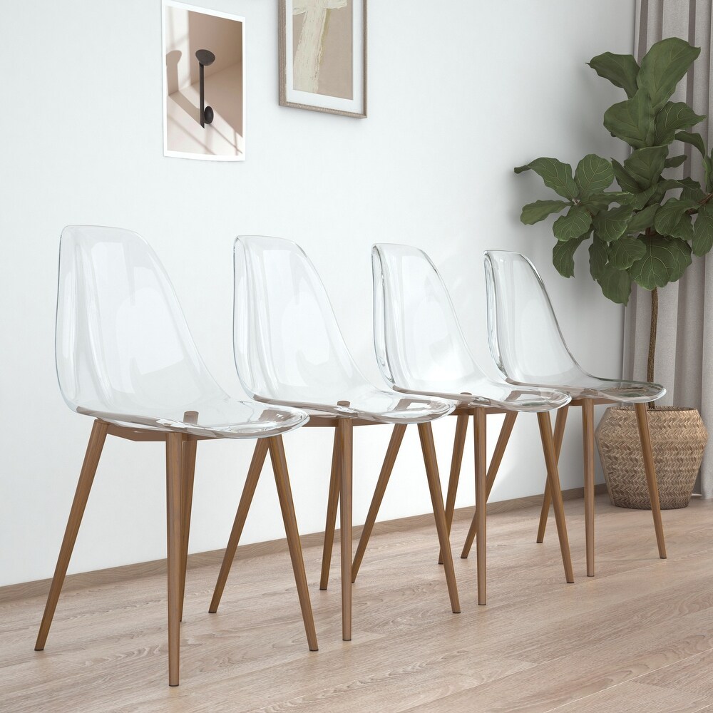 Modern simple transparent dining chair