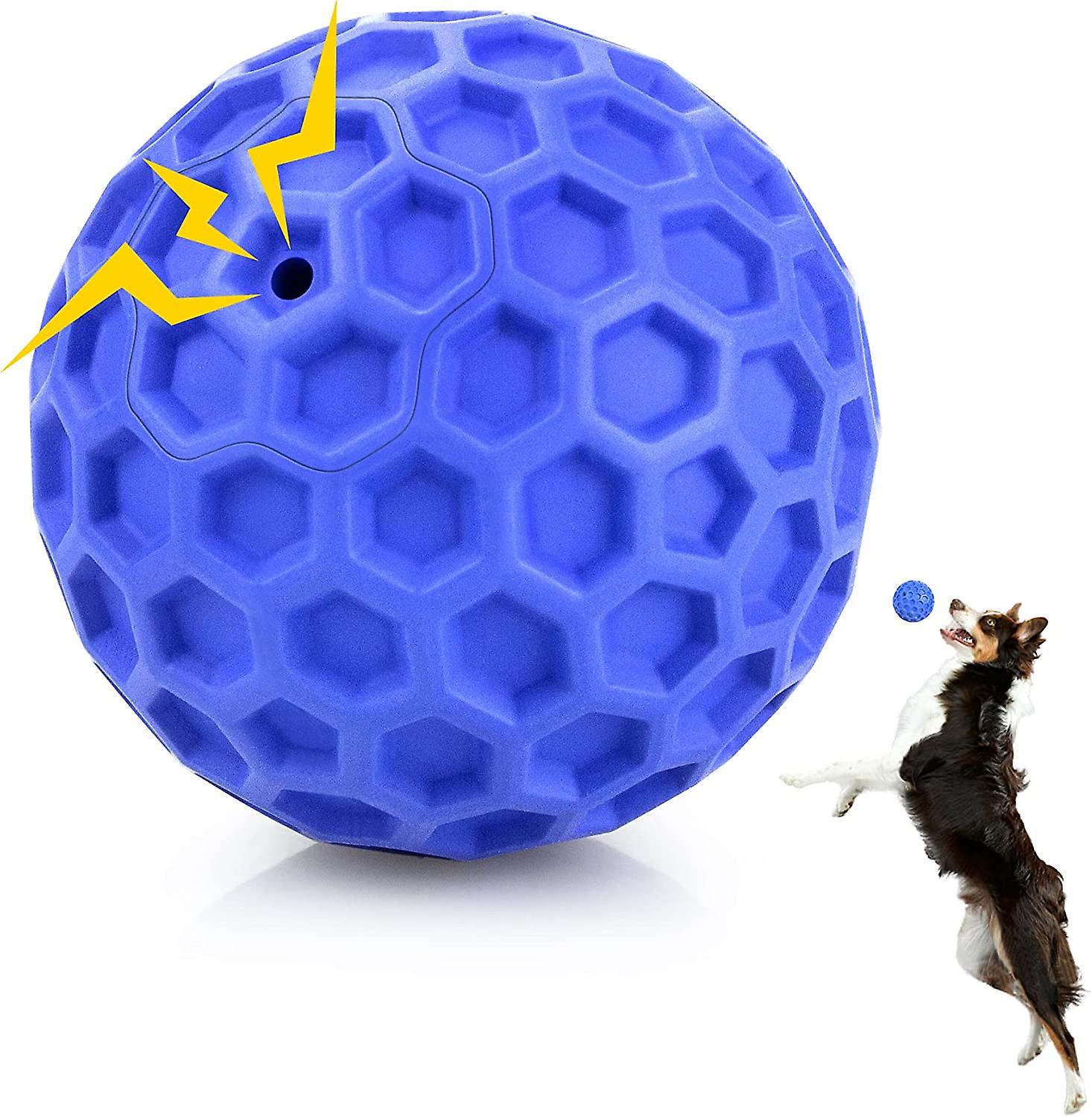 Indestructible Squeaky Dog Balls， Interactive Dog Toys For Aggressive Chewers Large Breed For Relieving Anxiety， Dog Chew Toys Balls For Aggressive Ch