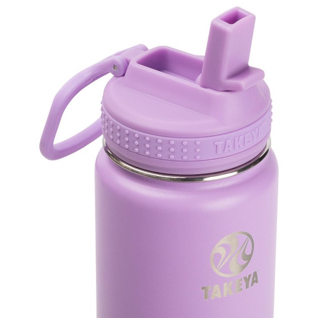 Takeya 18oz Actives Insulated Stainless Steel Water Bottle With Straw Lid