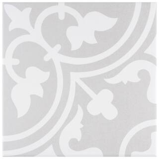 Merola Tile Arte Soft Grey 9-34 in. x 9-34 in. Porcelain Floor and Wall Tile (10.88 sq.ft.Case) FCD10ASG