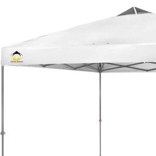 CROWN SHADES 10 ft. x 10 ft. White Instant Pop Up Canopy with Carry Bag 10x10WHITE