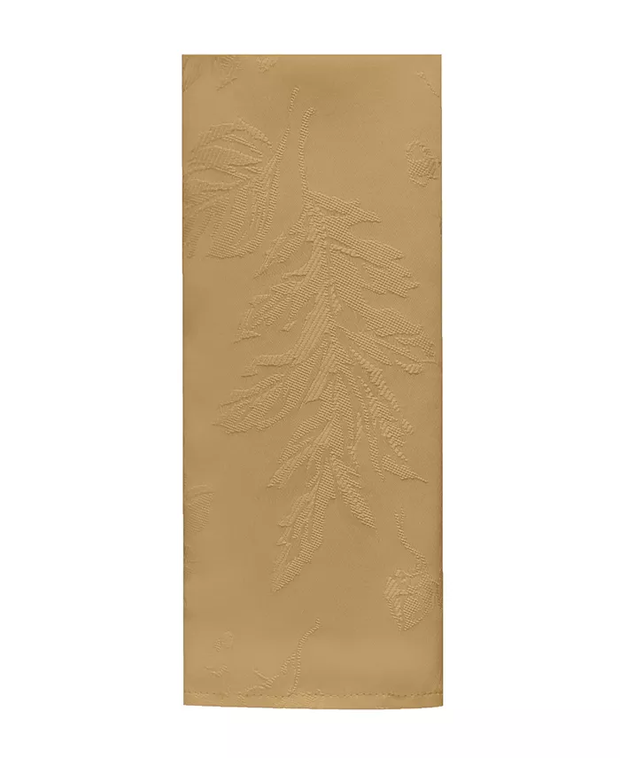 Elrene Elegant Woven Leaves Jacquard Damask Napkin Set of 8