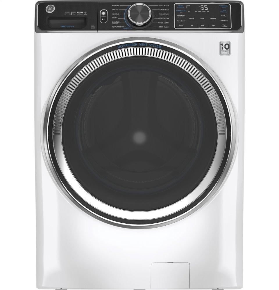 Ge Appliances GFW850SSNWW Ge® 5.0 Cu. Ft. Capacity Smart Front Load Energy Star® Steam Washer With Smartdispense™ Ultrafresh Vent System With Odorblock™ And Sanitize + Allergen