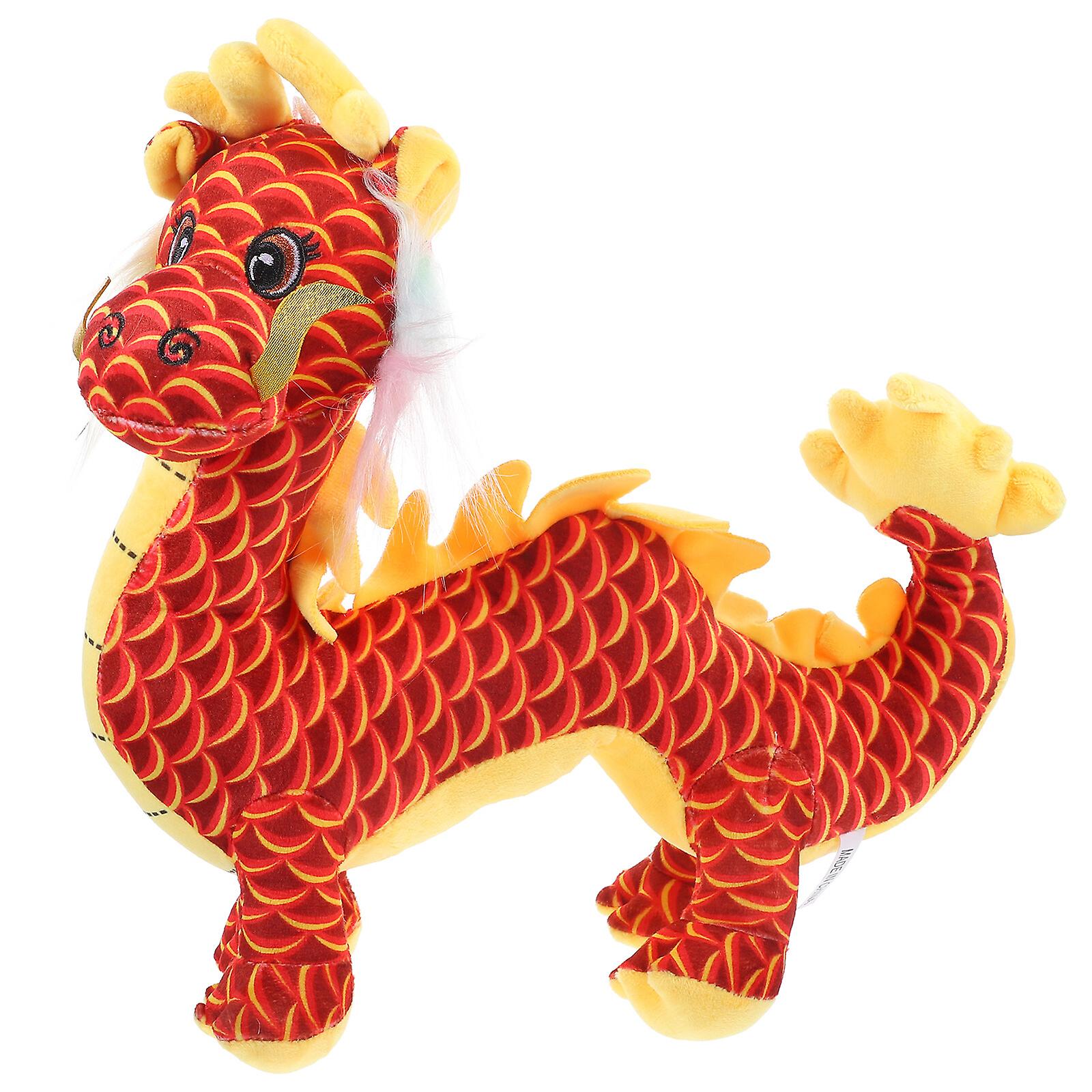 Chinese Dragon Plush Toy Realistic Dragon Stuffed Animal Chinese New Year Mascot Toy