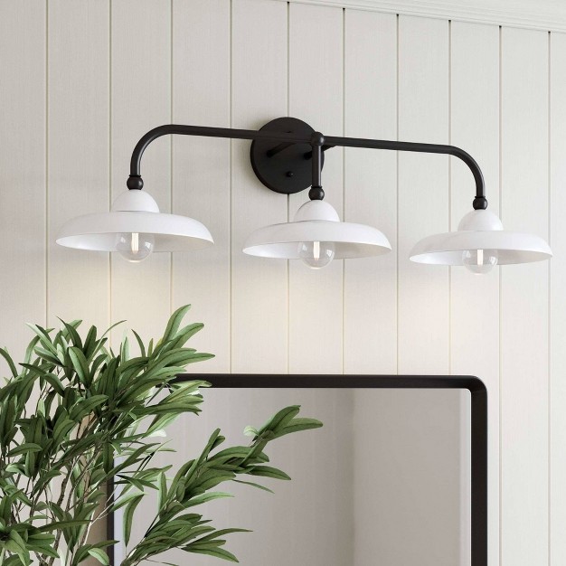 Mable Farmhouse Bathroom Vanity Light Fixture Black white Nathan James