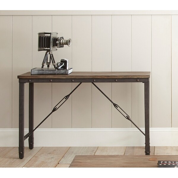 Carbon Loft Gatling Industrial Style Wood and Metal Sofa Table