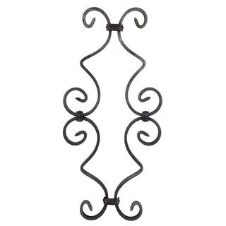 arteferro 17-12 in. x 8-116 in. Raw Iron Scroll With 12 in. x 14 in. Snap-On Collar For 12 in. Bar Or Tube Baluster 351