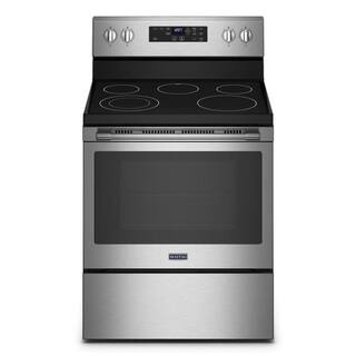 Maytag 30 in. 5.3 cu.ft. Single Oven Electric Range in Stainless Steel MER4600LS