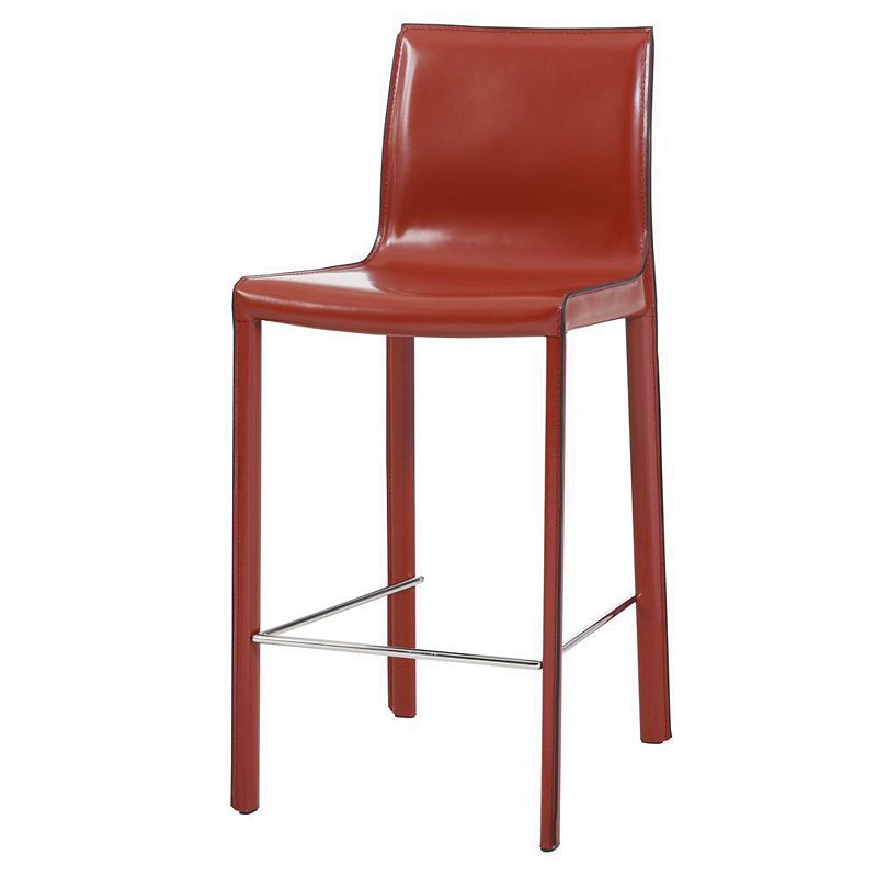 New Pacific Direct Gervin Recycled Leather Counter Stool (Set of 2)