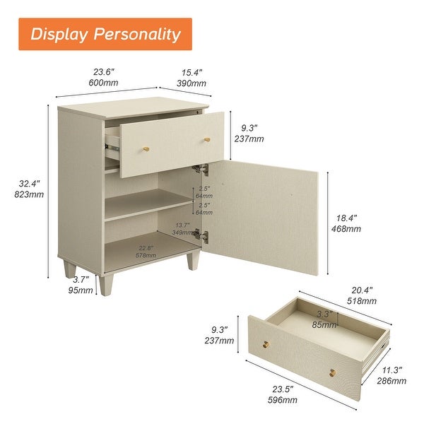 4-In-1 Buffet Cabinets for Dining Room， 94.4