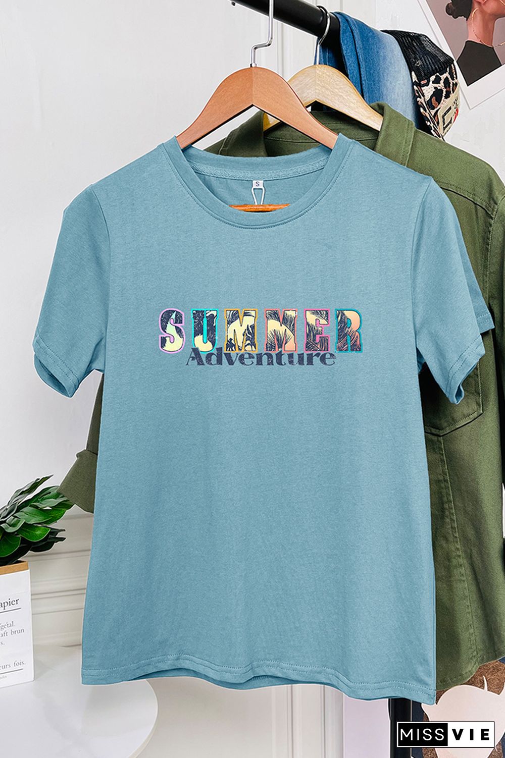 Summer Adventure,Palm Tree Graphic T-Shirt Wholesale