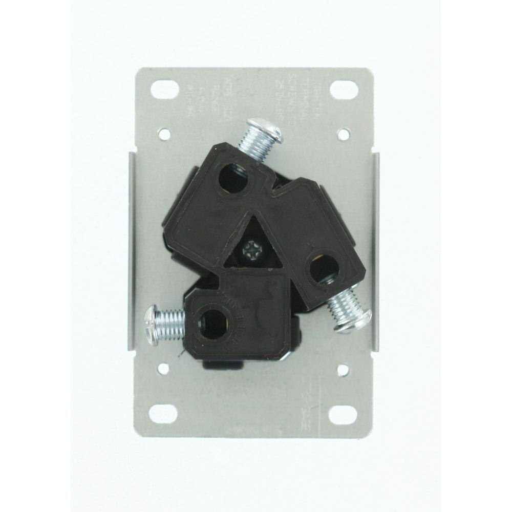 Leviton 30 Amp 125-Volt250-Volt Shallow Single Flush Mounted Outlet Black R30-05207-S10