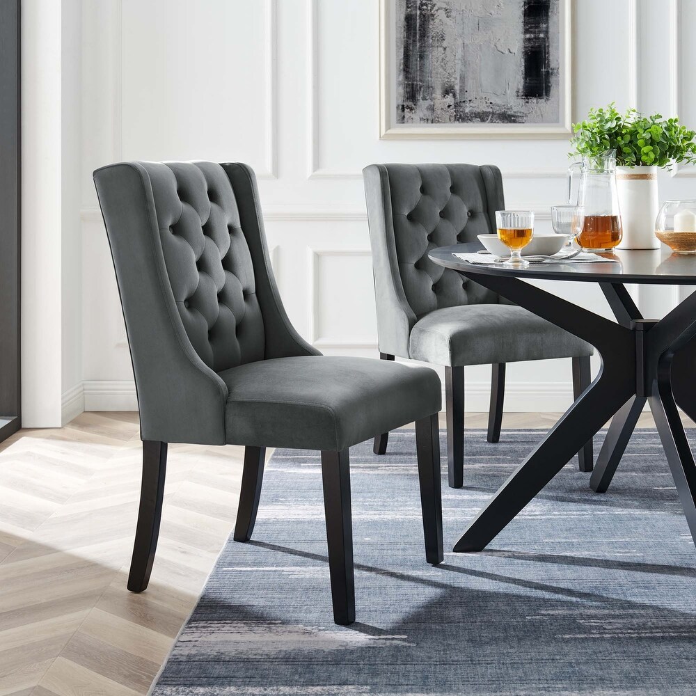 Baronet Performance Velvet Dining Chairs   Set of 2