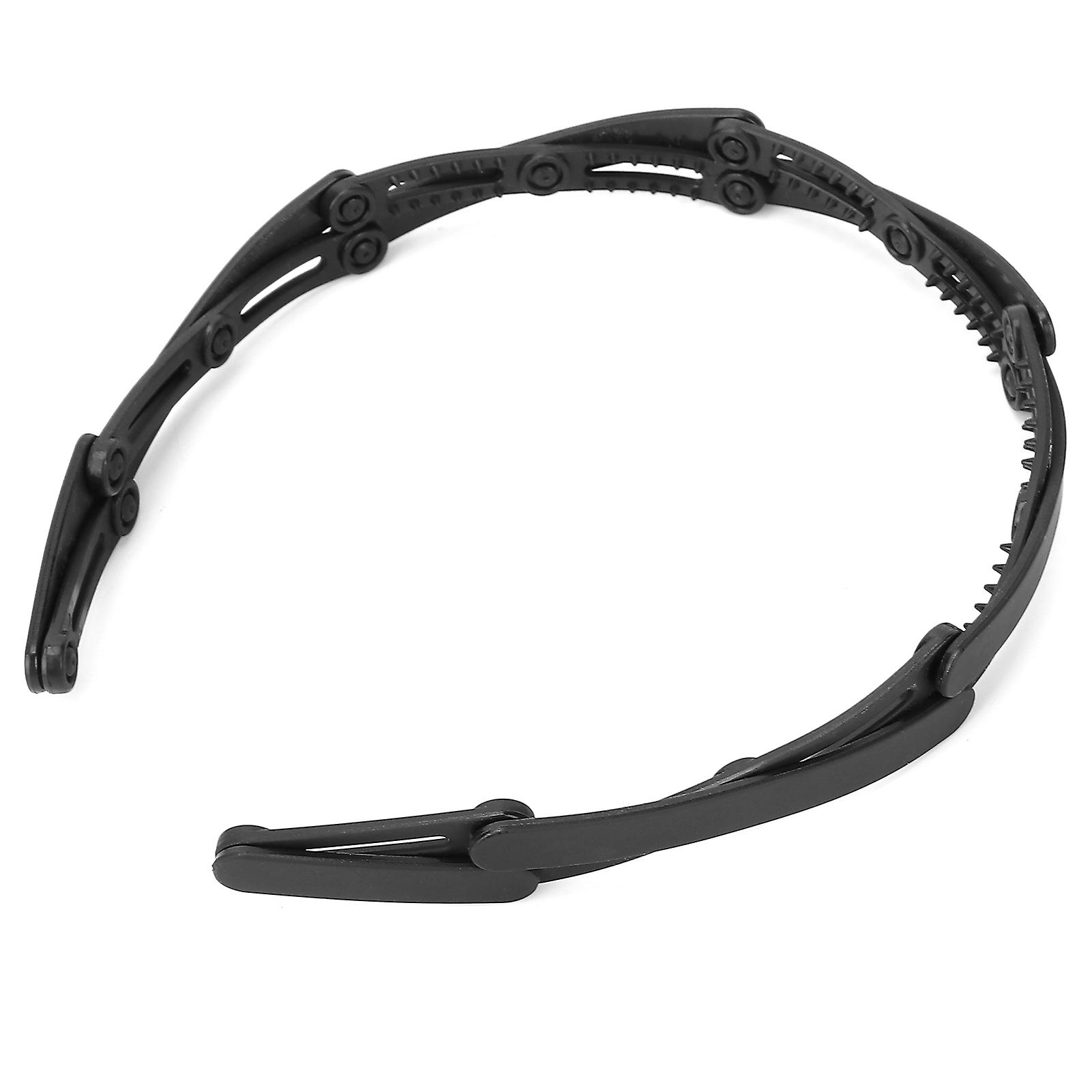 Compact Folding Headband Retractable Pocket Headband Hair Hoops Headpiece For Girlsblack