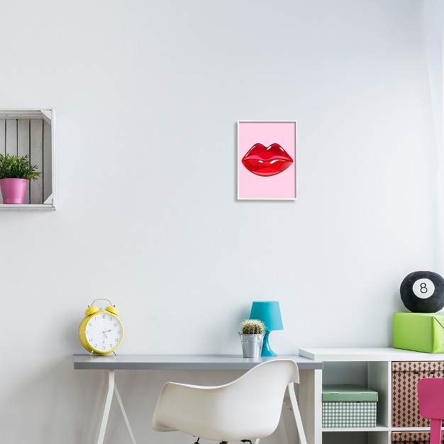 Stupell Industries Pink amp Red Candy Lips Framed Giclee Art