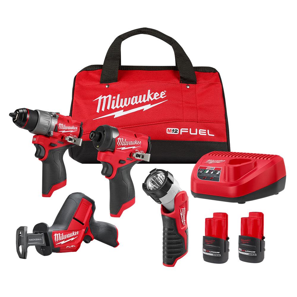 Milwaukee M12 FUEL 4-Tool Combo Kit 3497-24 from Milwaukee