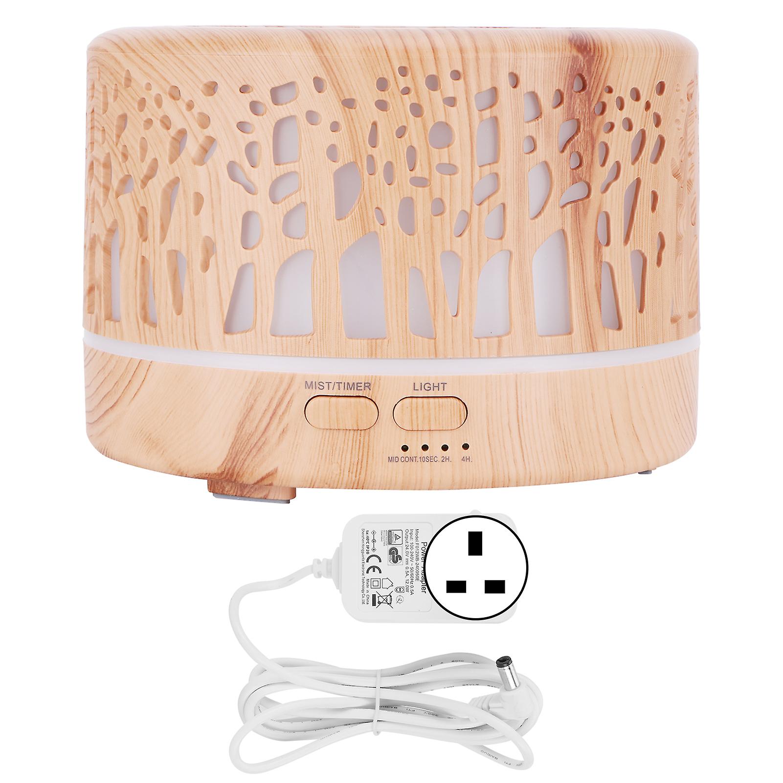 700ml Colorful Led Night Light Aroma Humidifier Light Wood Grain Aroma Diffuser 100-240vuk Plug